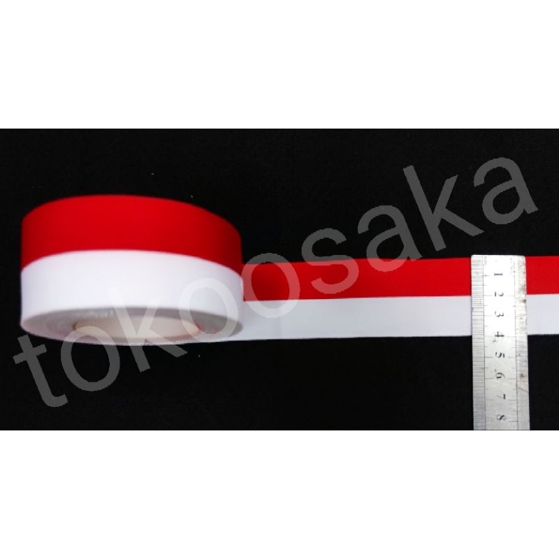 

pita bendera merah putih ukuran 1½" ( 4cm )