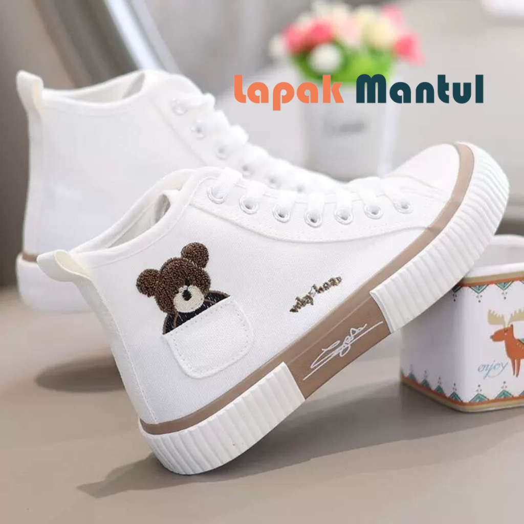 LM-0255  Sepatu Sneakers Kanvas Wanita - Sneakers - Sepatu Wanita Casual - Sneaker Fashion Terbaru-Sepatu Canvas Wanita sytel Korea High Quality