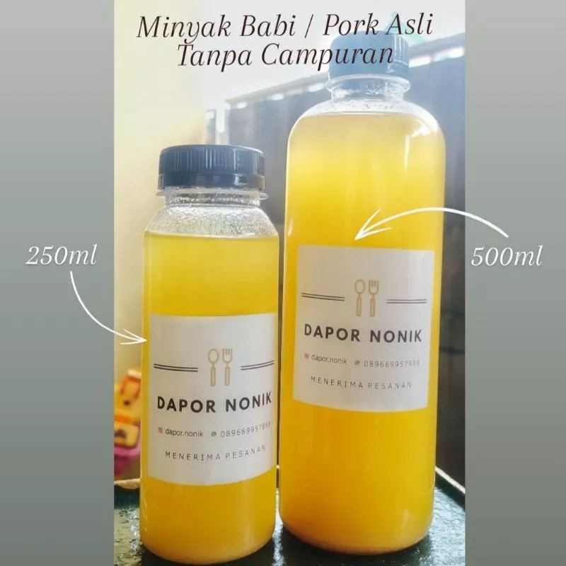 

500ml - Pork Oil / Minyak Babi Asli tanpa campuran
