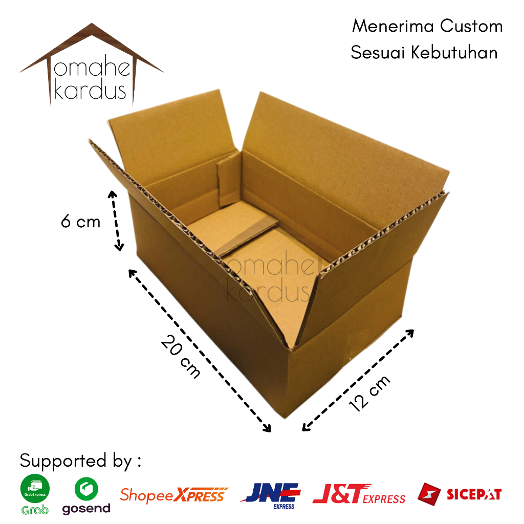 

kardus boxx polos baru uk 20x12x6 cm