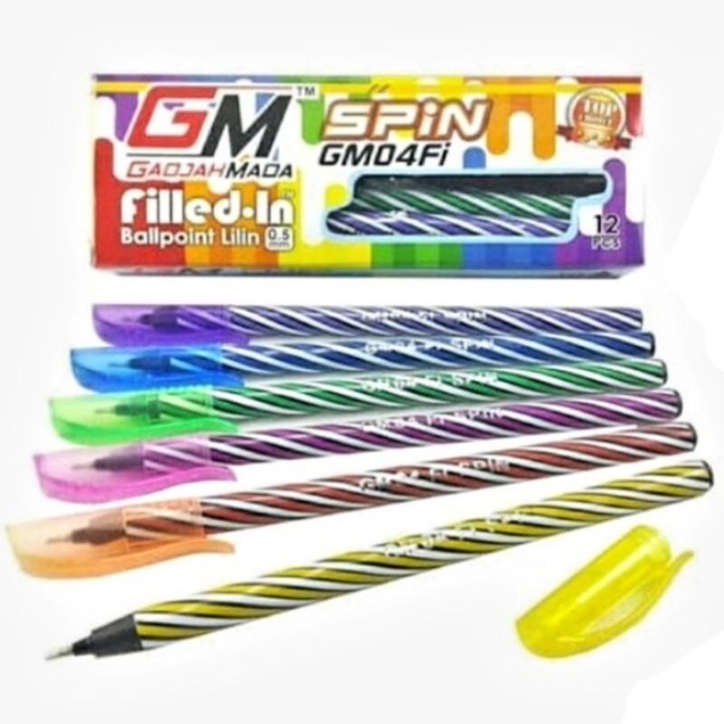 

bulpen lilin 1 box isi 12 pcs / pulpen ulir / ballpoint / pulpen