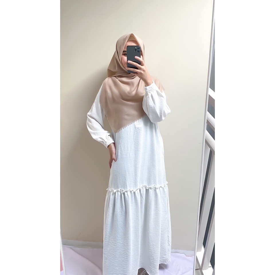 Layla Dress Gamis Terbaru Casual Daily Baju Muslim Wanita Bahan Rayon Tebal