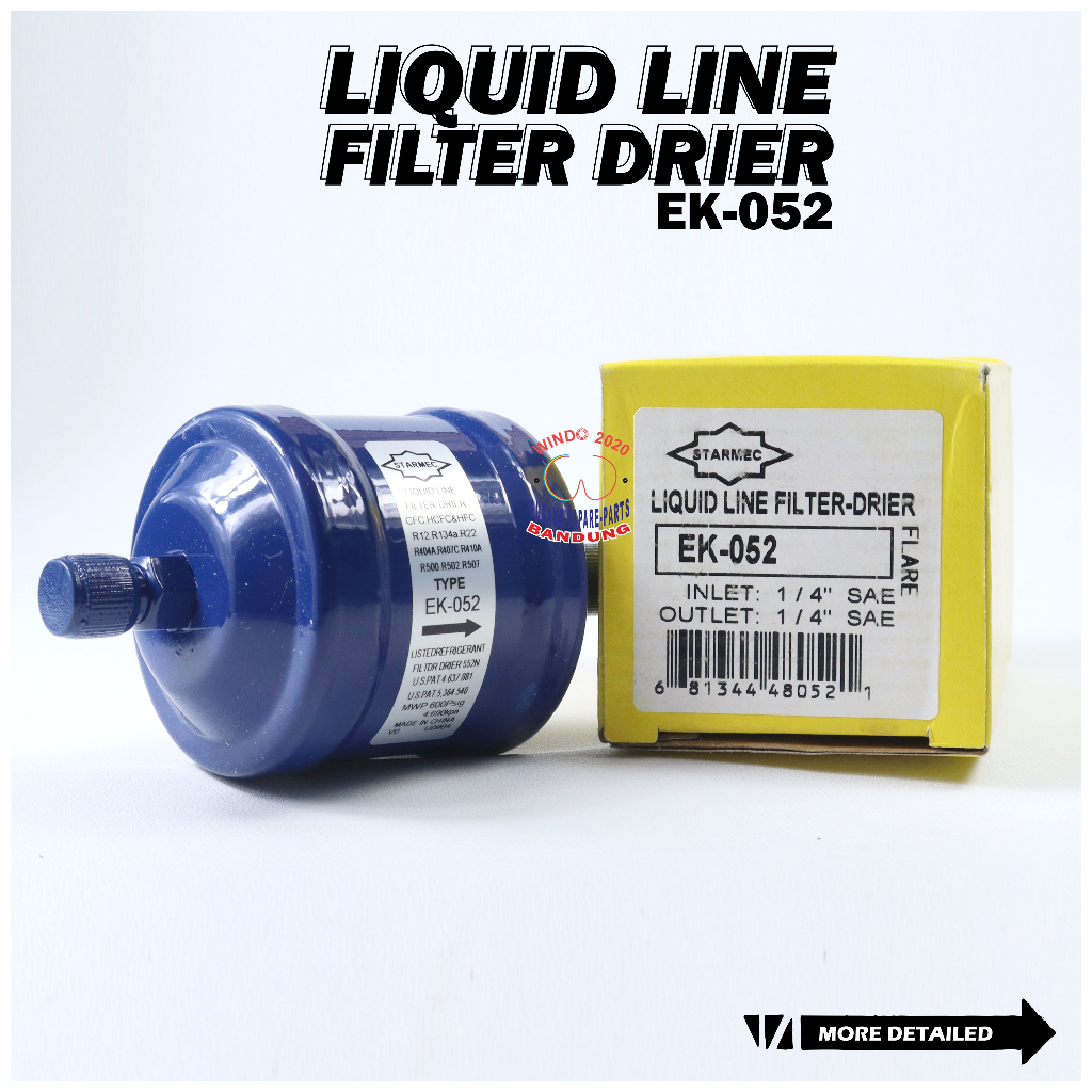 LIQUID LINE FILTER DRIER EK 052 1/4&quot; | PENYARING SIRKULASI AC FREON REFRIGANT