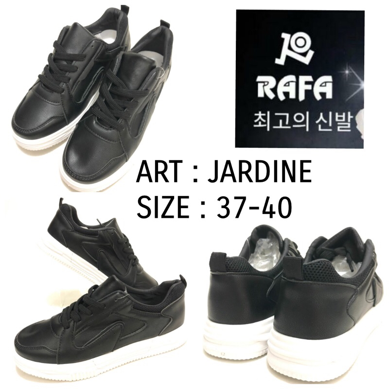 Sepatu Fashion Dewasa Wanita Rafa Jardin Black White Sepatu Sneakers Fashion Korean