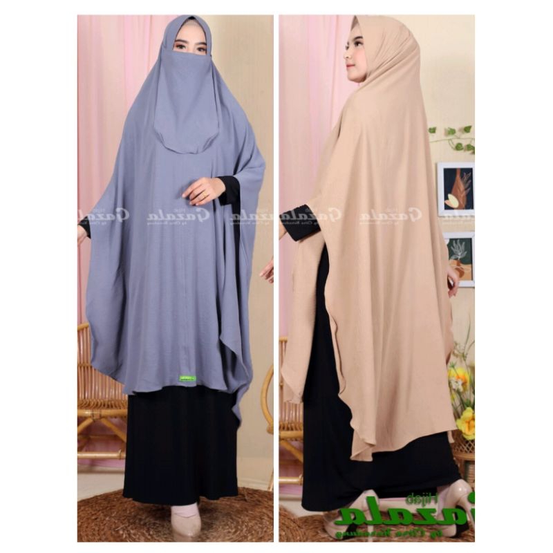 Khimar Syar'i Crinkle Airflow Premium free cadar/french khimar/ french khimar crinkle airflow