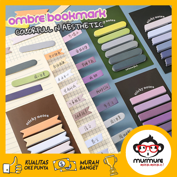 

MURMURE | STICKY NOTES CLASSIC RETRO ESTETIK KERTAS DECO COLORFULL MEMO BOOKMARK