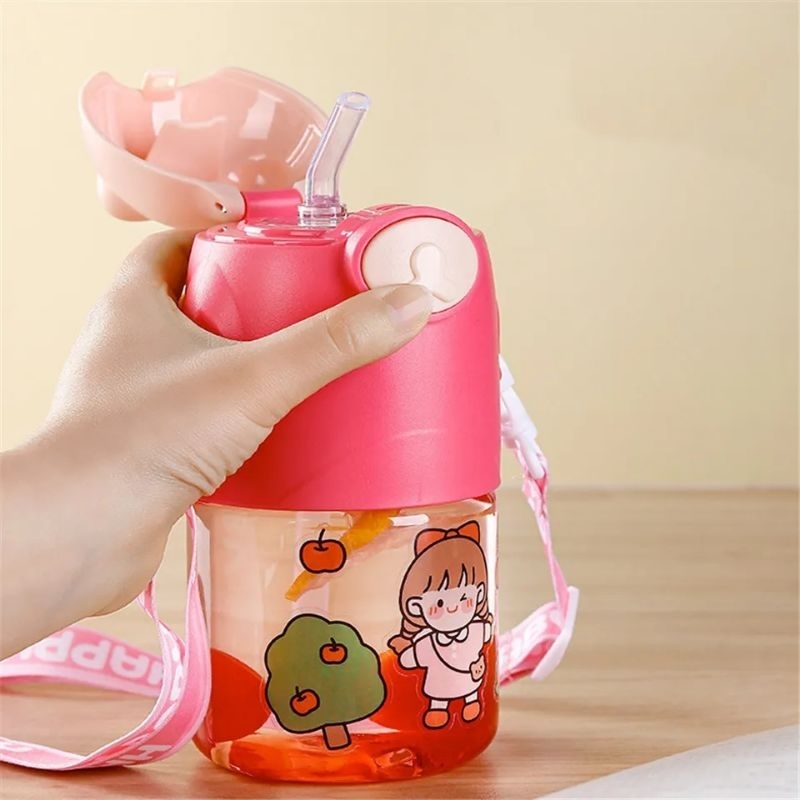 BOTOL MINUM ANAK TEDDY BEAR QY-0107 FREE STICKER 2D KAPASITAS 470ML