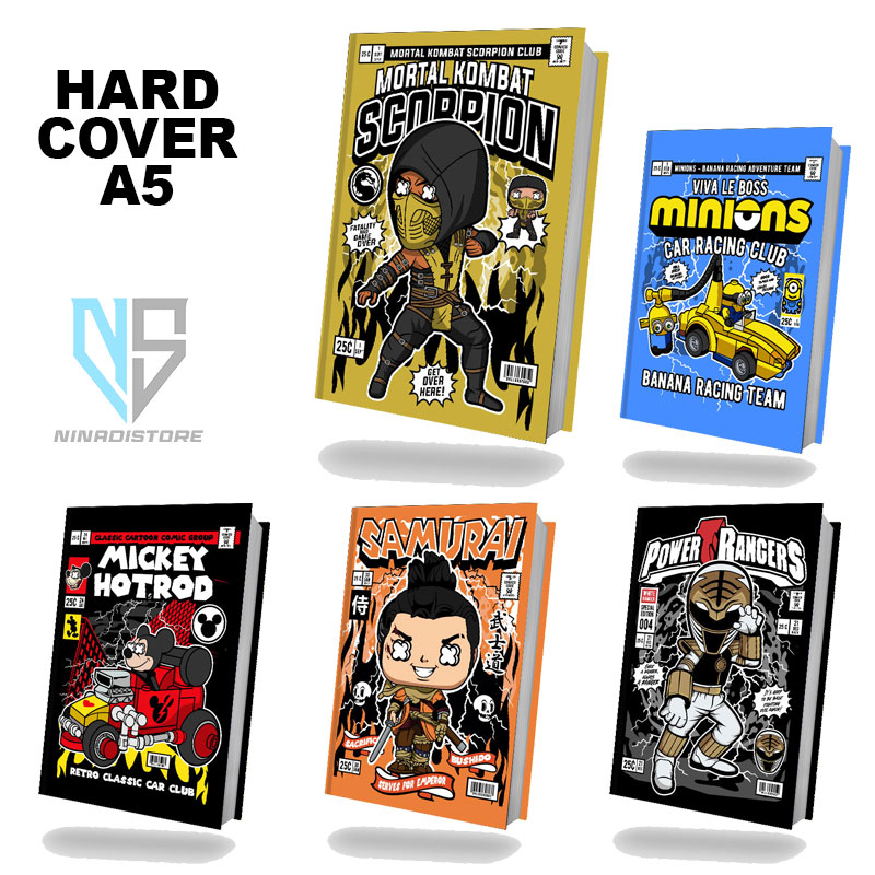 

Buku Ukuran a5 Pocket Book/Notebook Hardcover A5 isi polos dan garis Gambar cover movie part2