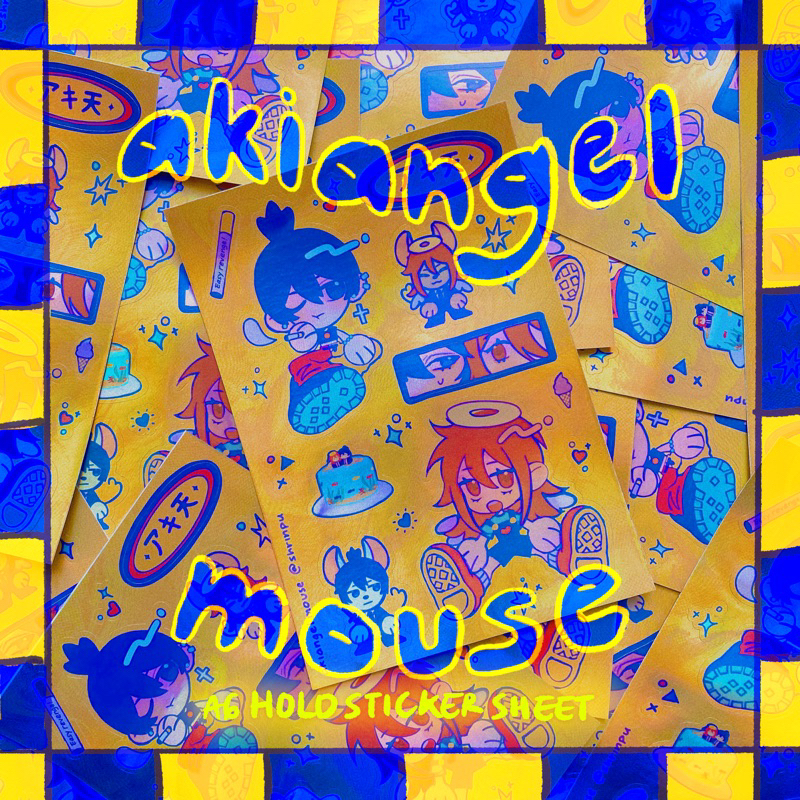 

[chainsaw man] akiangel mouse holo sticker sheet by shrinpu