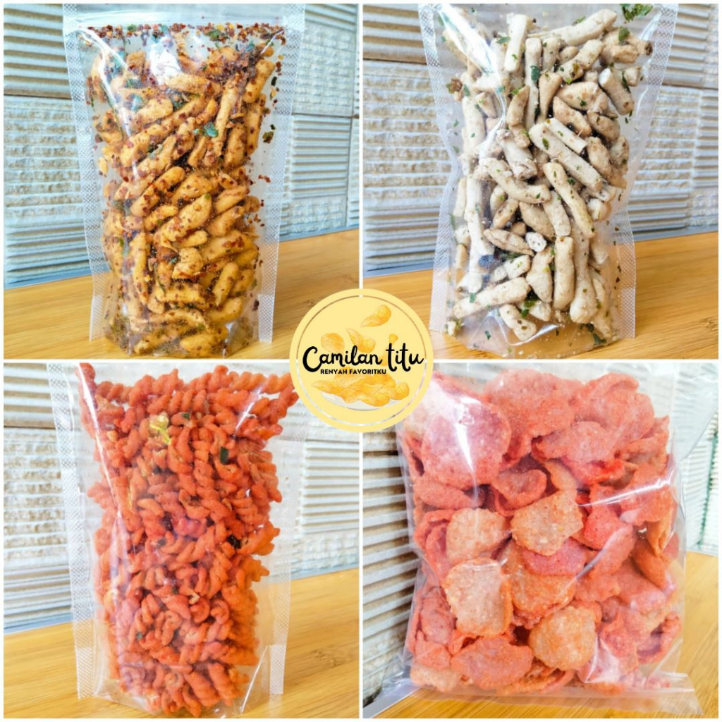

Basreng Pedas Daun Jeruk Camilan Pedas Viral Bastik 50gr 100gr