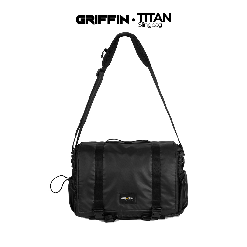 Tas Selempang Pria Kamera dan Laptop Waterproof Hitam Keren dan Elegan Titan by Griffin