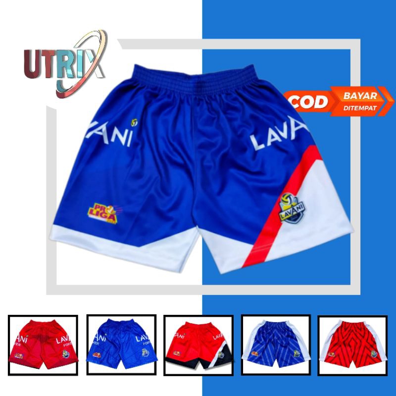 Celana Volly Celana pendek Voli untuk pria wanita motif Lavani fullprinting kualitas bahan tebal