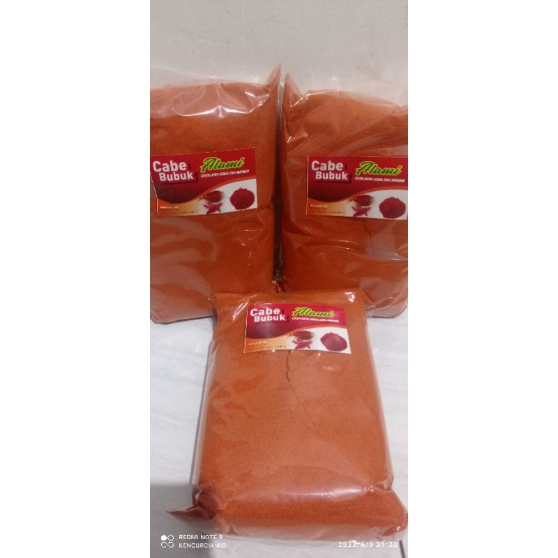 

ADY78 Cabe Halus (1kg) Cabe Bubuk Halus Ori Xtra Pedas