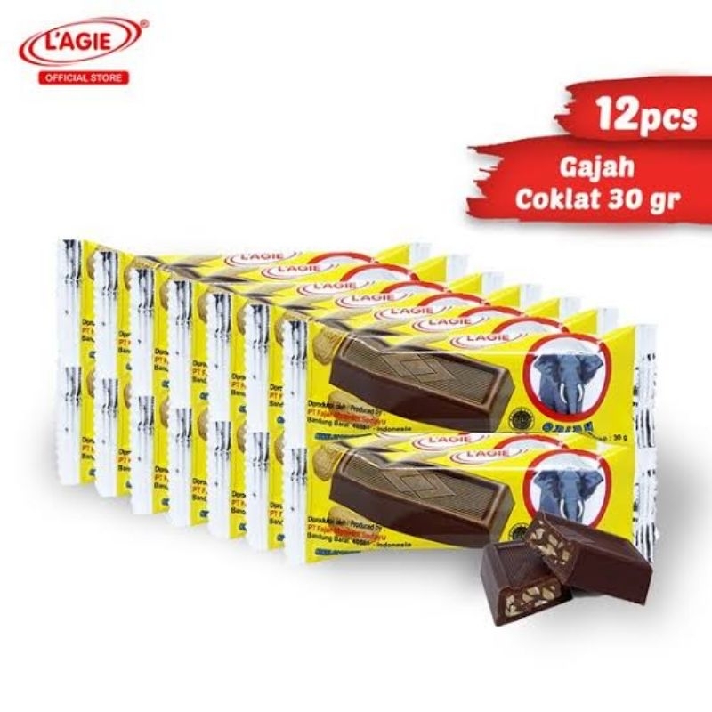 

L'agie Coklat Compound Seri Gajah isi 12 pcs