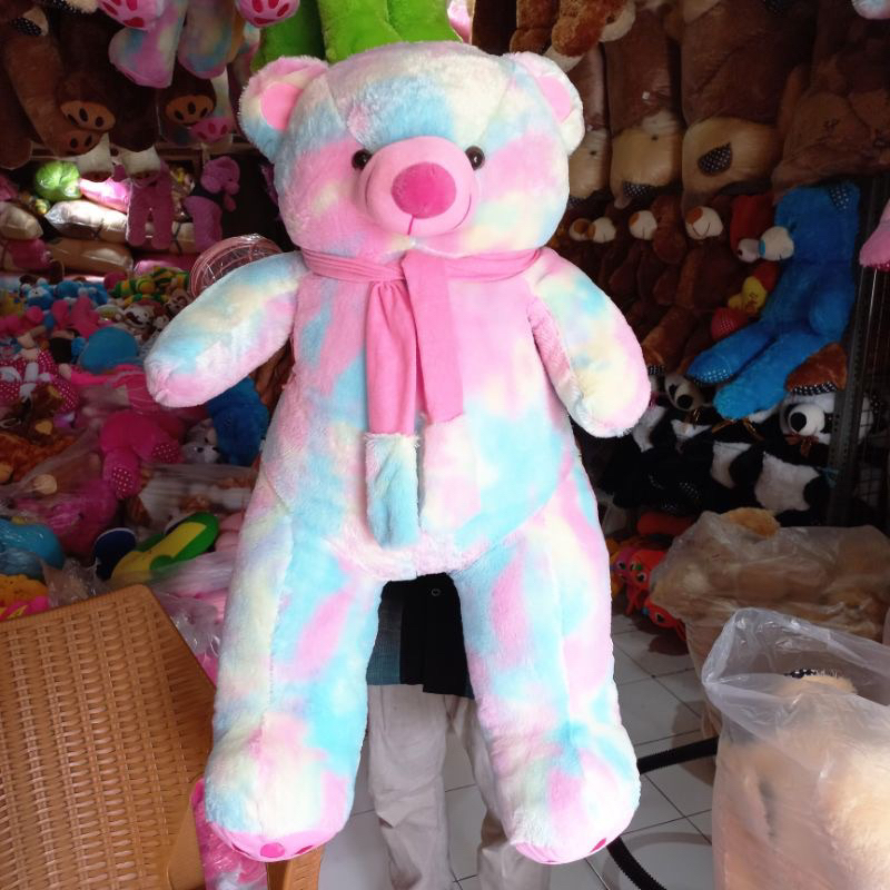 Boneka Beruang Premium Telapak Pluffy Plupi 1.3M Lembut Label SNI Boneka Boba Jumbo Lucu Lembut Cangkir Milk Tea Bahan Yelvo Tinggi 50 cm Label SNI Murah