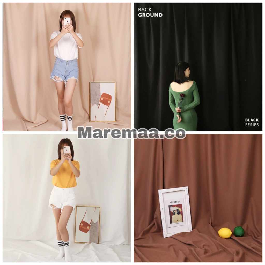 kain backdrop polos kain background aesthetic foto studio putih korea properti foto baju katalog kat