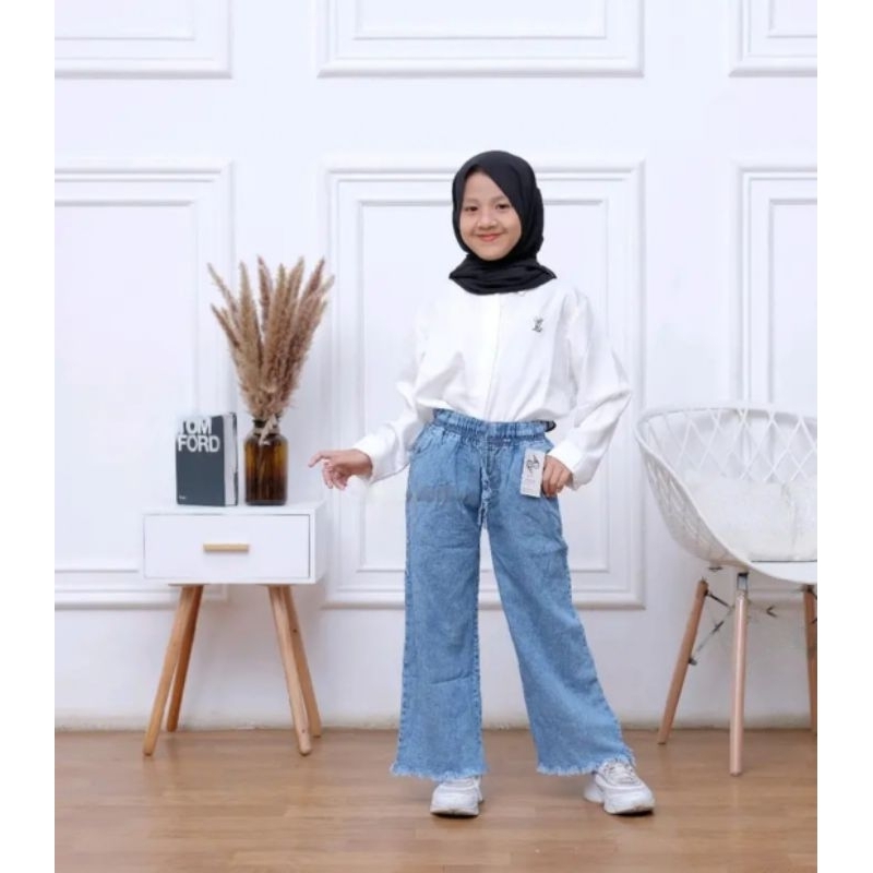 kulot rawis anak perempuan tangggung 7-16 tahun // kulot jeans rawis anak perempuan // jeans rawis anak 7-8 tahun 9-11 tahun 12-13 tahun 14-16 tahun // jeans rawis anak perempuan remaja tanggung // rawis anak cewe tanggung