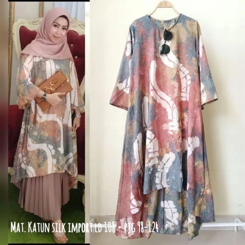 Long Tunik Cantika Tie Dye Terbaru / Tunik Cotton Mikro / Tunik Silk/Tunik Tie Dye / Tunik Palembang / Tunik Murah / Atasan Wanitab/ Pakaian Wanita / Tunik Bestseller / Tunik Palembang / Tunik