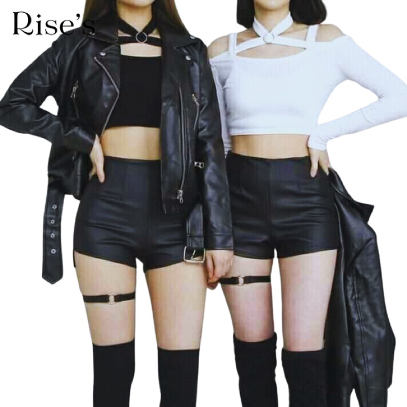 Hot Pants Leather strich and hotty stretchy by Rise's