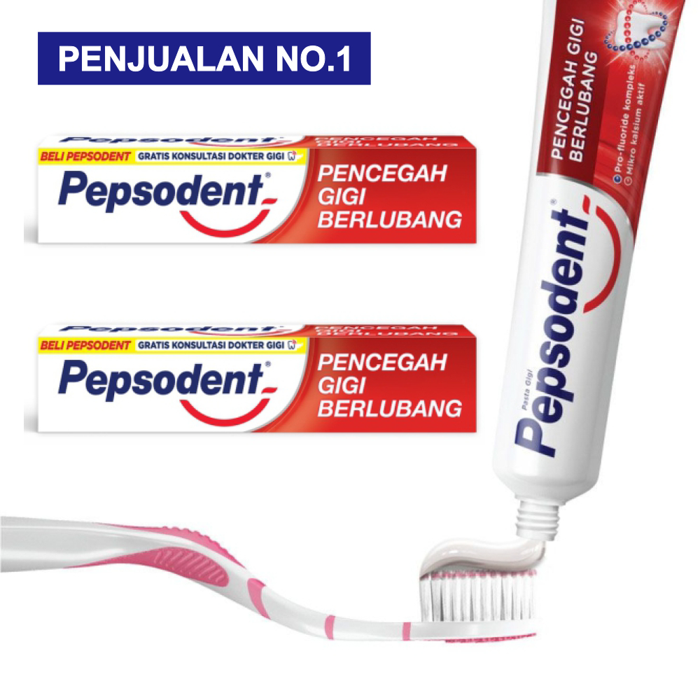 Pepsodent Pasta Gigi Pencegah Gigi Berlubang AntiCavity Toothpaste Dgn Mikrokalsium 225G