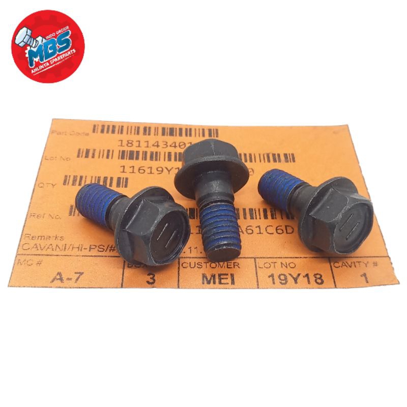BOLT M8 X 20 MM BAUT 12 BAJA BAUD ORIGINAL PANJANG 2CM BAUT BAJA
