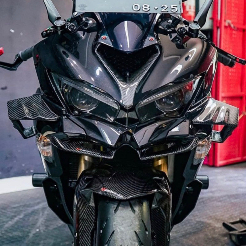 KABON Side Winglet Samping Carbon Kawasaki ZX25R - BMW Model Lapis Karbon Kevlar