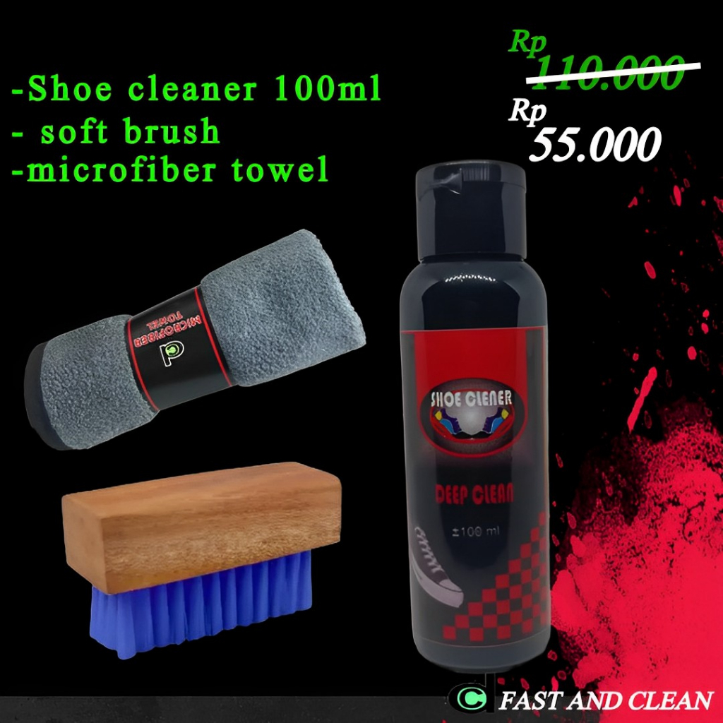 deepcleane stater kit 3 pembersih sepatu pembersih sepatu putih pemutih sepatu sabun cuci sepatu shoes cleaner Cairan Pembersih Sepatu Putih Cairan Pembersih Sepatu Sneakers Cairan Pembersih Sepatu Sued