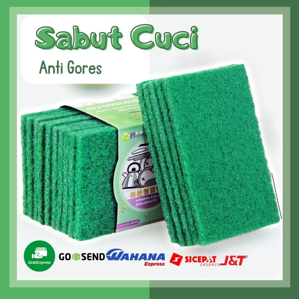 Sabut Hijau Cuci Piring Sabut Hijau Satuan Serabut Spons Cuci Piring