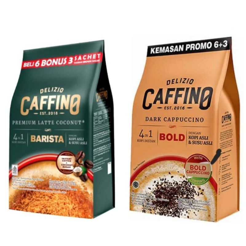 

CAFFINO BARISTA KOPI/BOLD KOPI INSTANT 4in1 (6+3) 225g