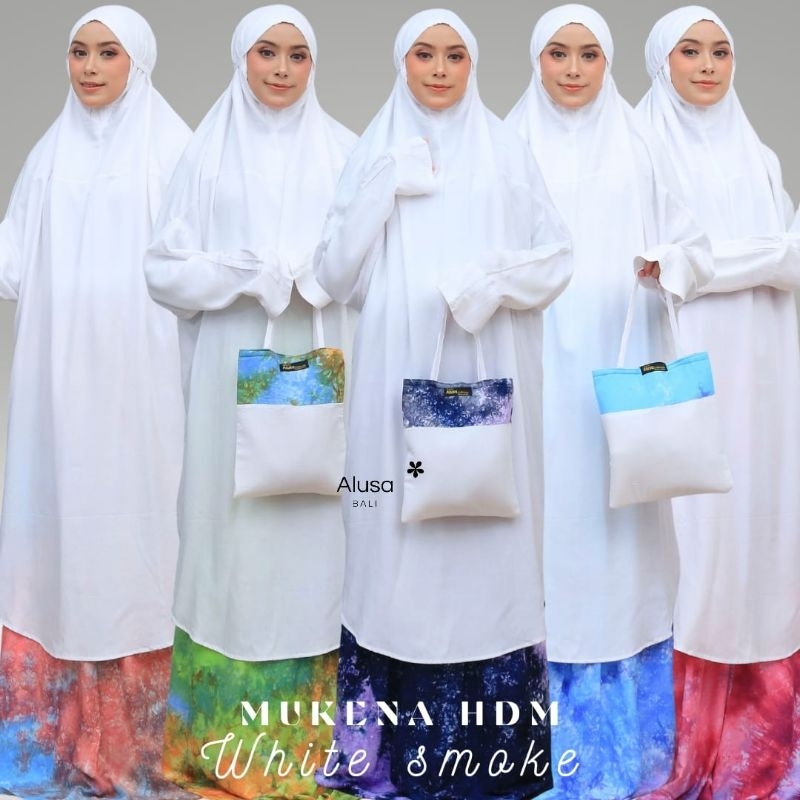 HDM SMOK WHITE SERIES BY ALUSA/MUKENA UNIK BERLENGAN
