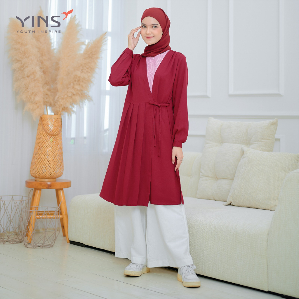 Inspire ITU 91 Bahan Crezia Crepe mix Pieces Dyed Tunik Casual OOTD Kekinian Simple Elegant BISA COD