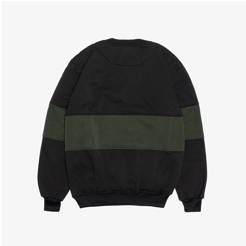 Sweater Crewneck Polos Kombinasi Switer Pria Switer Wanita Termurah