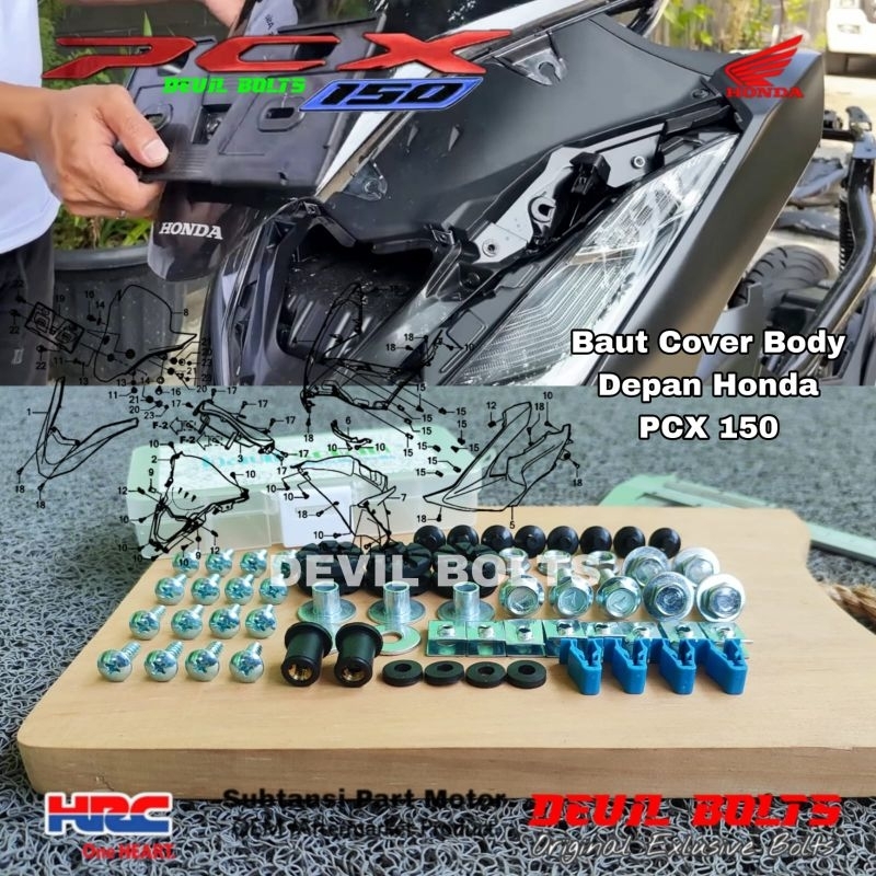 Baut Set Cover Body Tameng Depan Honda PCX 150 2015-2020
