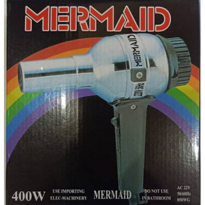 Hairdyrer Hair Dryer MERMAID 850WG Rainbow 400 watt / Alat Pengering Baguss