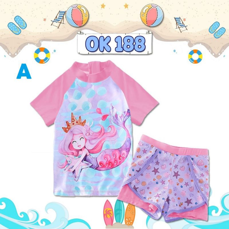 BAJU RENANG ANAK  MERMAID / BAJU RENANG ANAK CEWE / BAJU RENANG ANAK MURAH