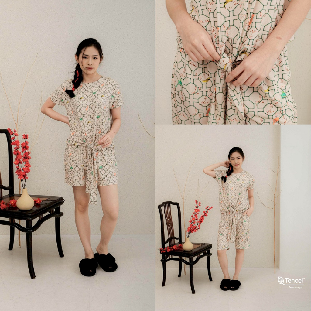 Cielyn - Flowy O-Neck - TENCEL™ Modal - Lunar Year - Piyama Wanita Dewasa Set