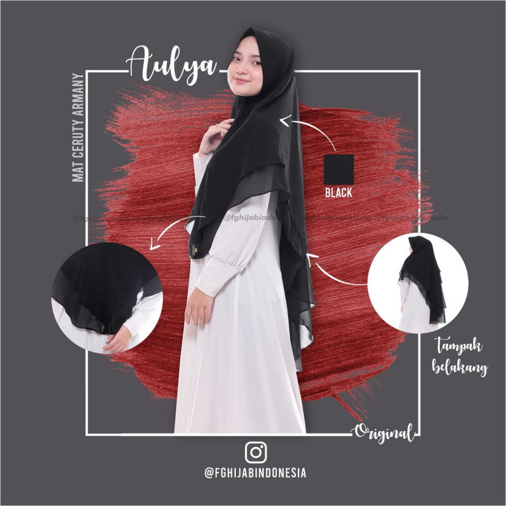 Khimar Aulya Soft Pad Ceruty Armany