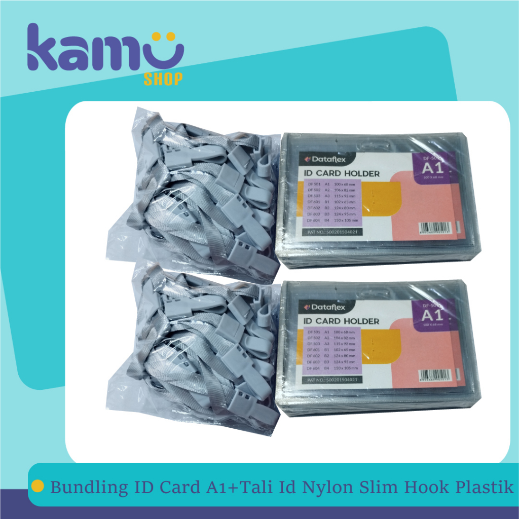 

BUNDLING 40 Pcs ID CARD A1 + 40 Pcs Tali ID Nylon Slim Hook Plastik ( CBT - NYLK )