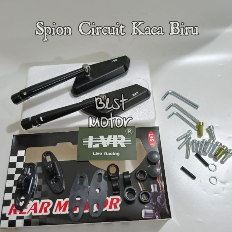 SPION CIRCUIT KACA BIRU HITAM POLOS UNIVERSAL