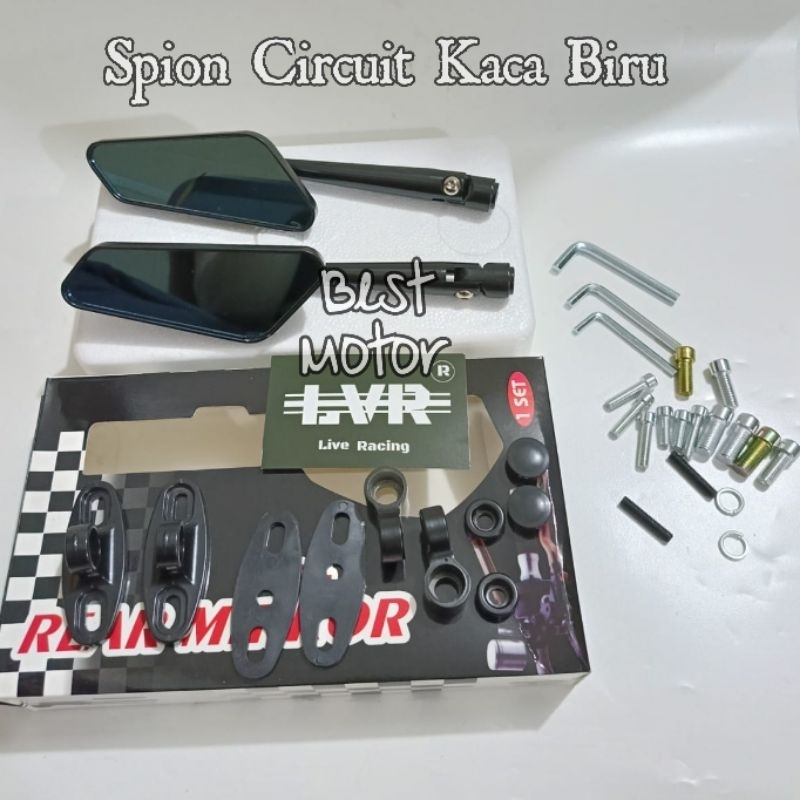 SPION CIRCUIT KACA BIRU HITAM POLOS UNIVERSAL