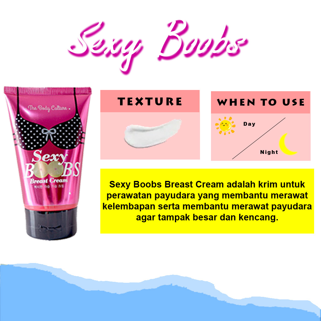 PEMBESAR & PENGENCANG PAYUDARA SEXY BOOBS BREAST CREAM ORIGINAL AMPUH PERMANEN BPOM ALAT OBAT KRIM M