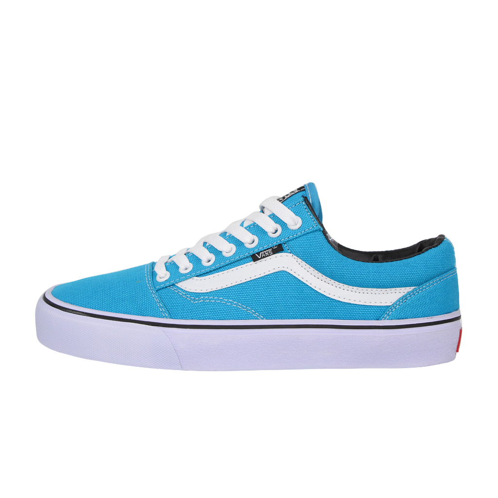 Sepatu vans old skool pria biru turkis sneakers kanvas wanita DT Gaya Keren