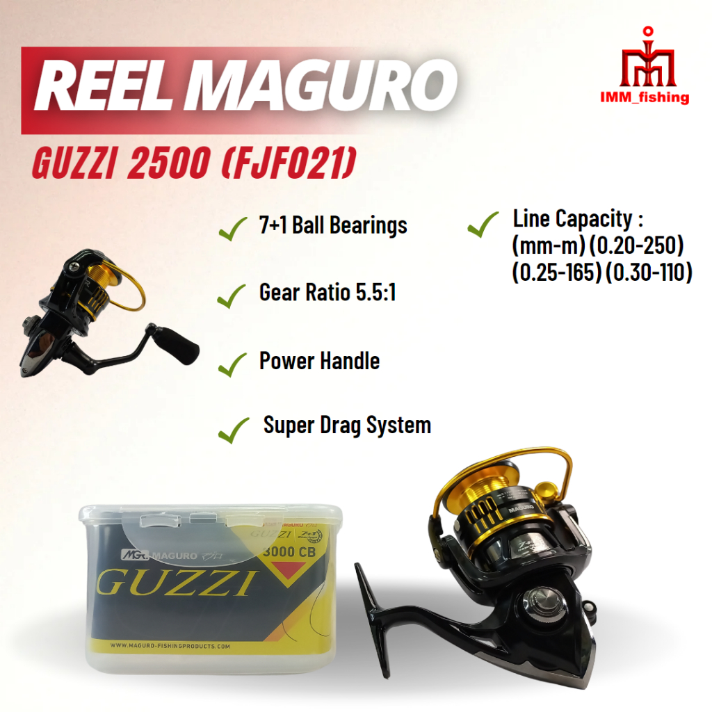 REEL MAGURO GUZZI | Alat Gulungan Pancing | Spinning