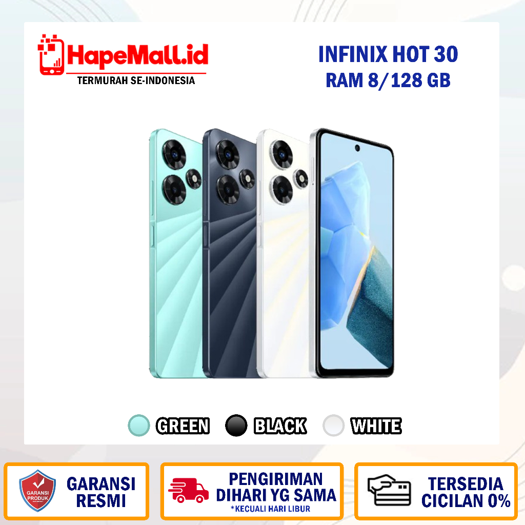 INFINIX HOT 30 RAM 8/128 GARANSI RESMI TERMURAH