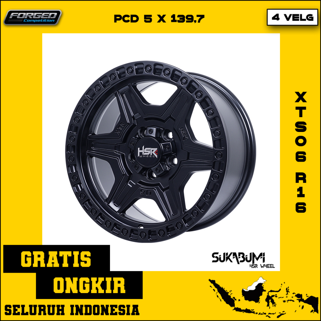 Velg Mobil Suzuki Escudo, Grand Escudo, Jimny, Katana, Sidekick, Vitara, XL7, dll Ring 16 Warna Hita