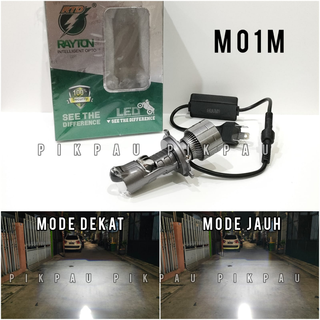 RTD RAYTON Lampu Utama LED H4 Mini Projector Tipe M01M High Low Cut OFF