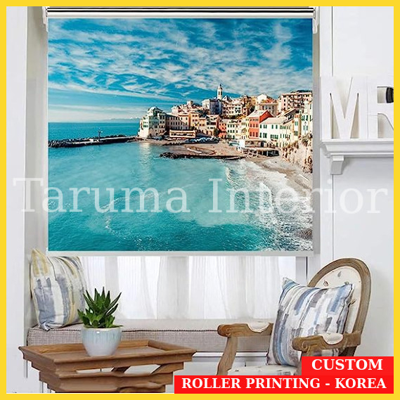 Roller Blind Printing tirai krey gorden untuk Jendela/Dinding- Tirai Modern Cetak Digital Custom Cha