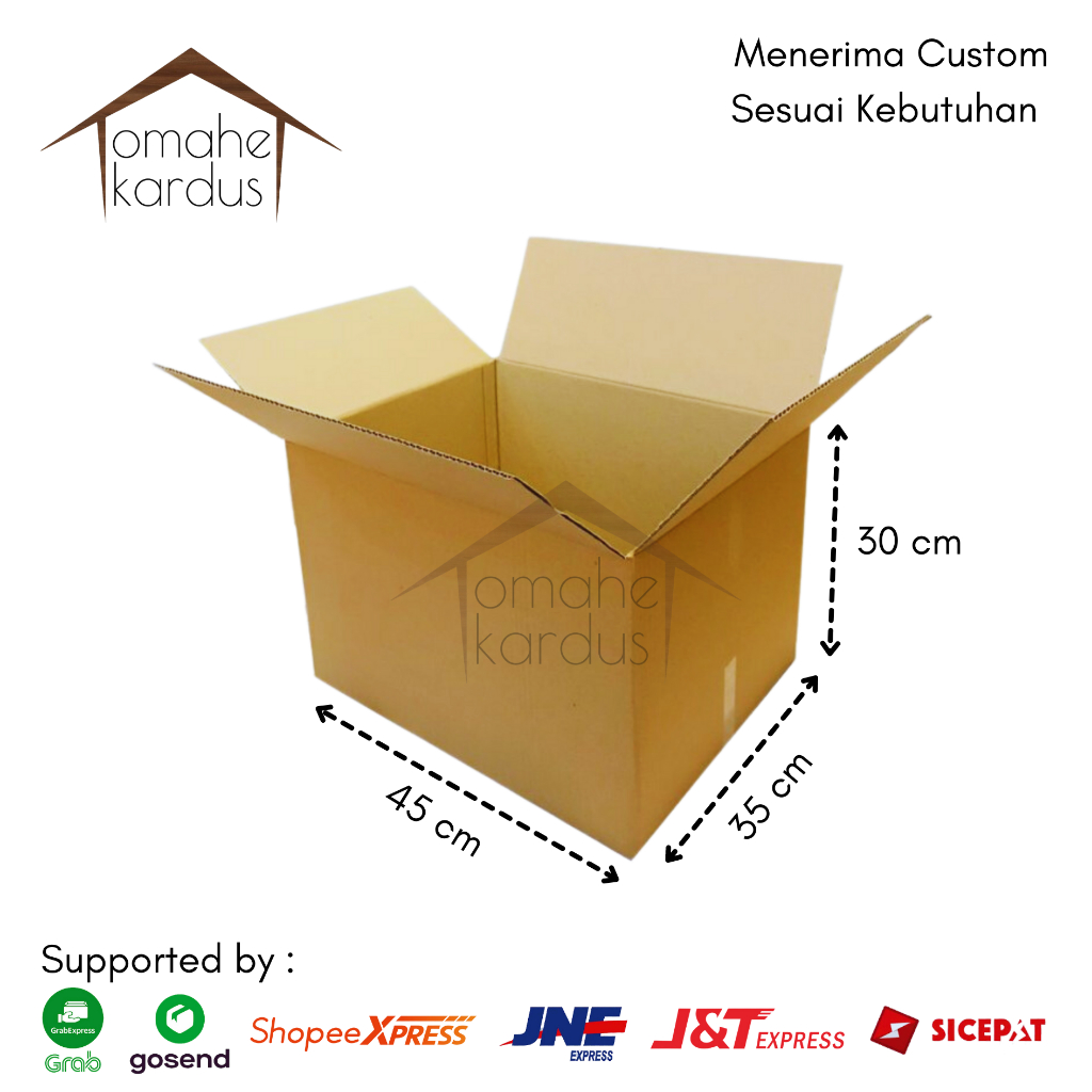 

Kardus Karton Box Polos Baru Uk 45x35x30 cm