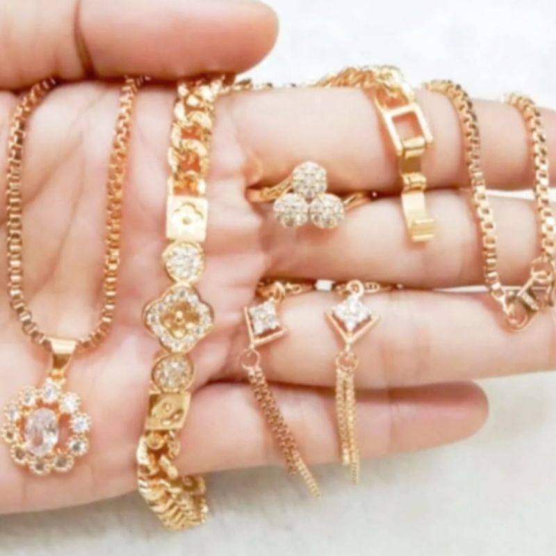 Set Perhiasan Gold Lengkap Xuping