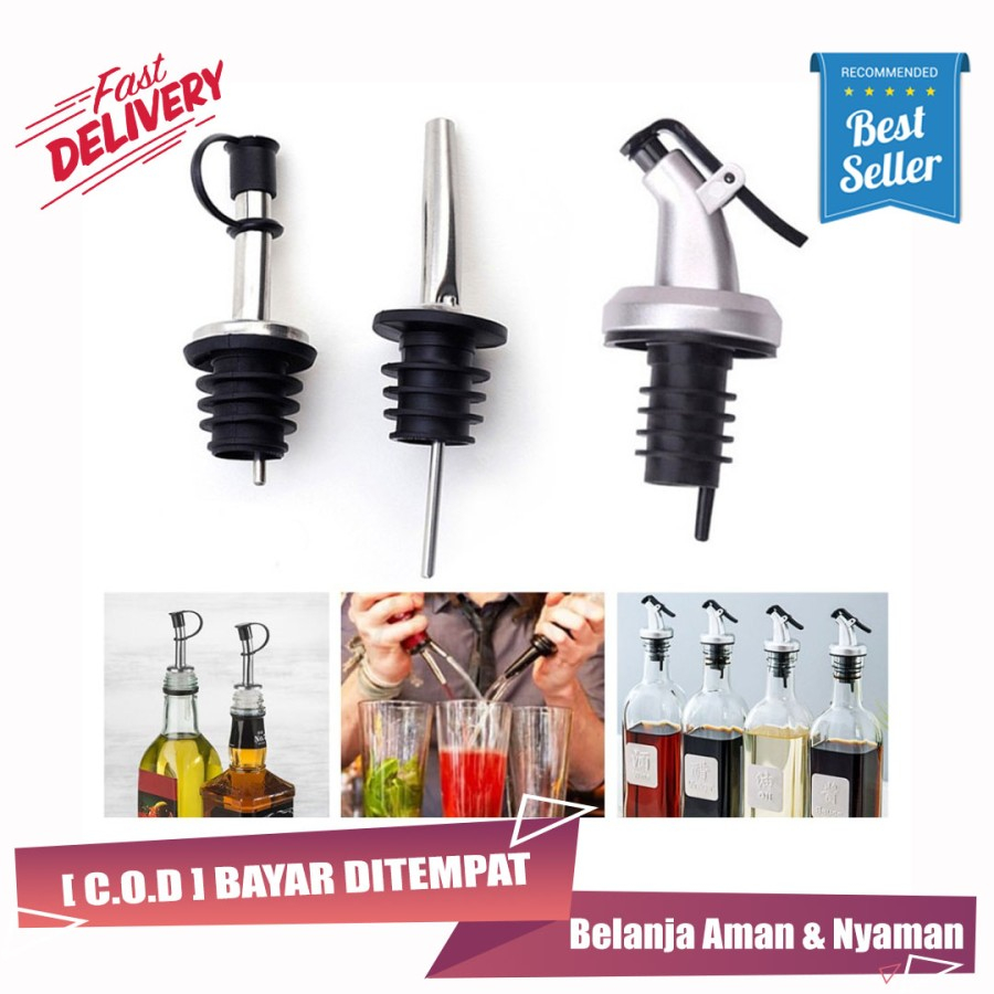 Liquor Bottle Pourer Stainless Penutup Botol Pourer Bottle Pourer Stainless